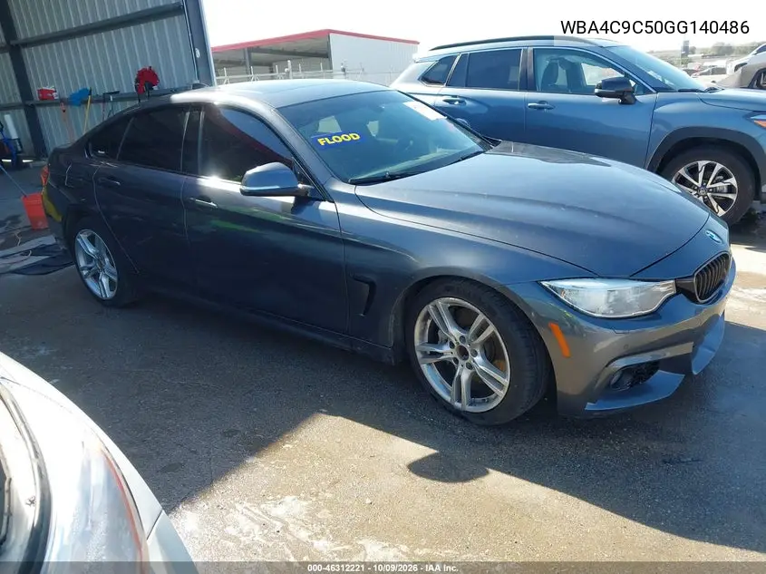 BMW 4ER 2016, VIN WBA4C9C50GG140486