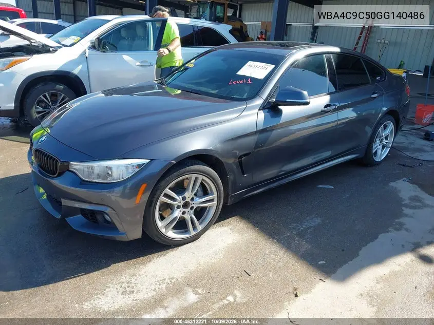 2016 BMW 4ER VIN WBA4C9C50GG140486 — фото 2