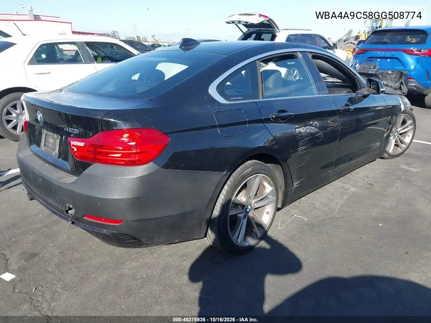2016 BMW 4ER VIN WBA4A9C58GG508774 — фото 4