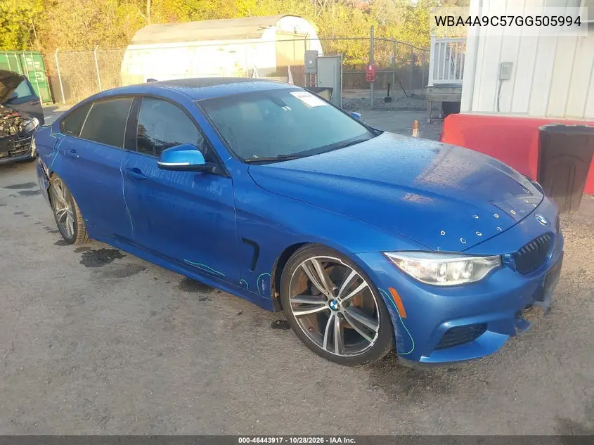 BMW 4ER 2016, VIN WBA4A9C57GG505994