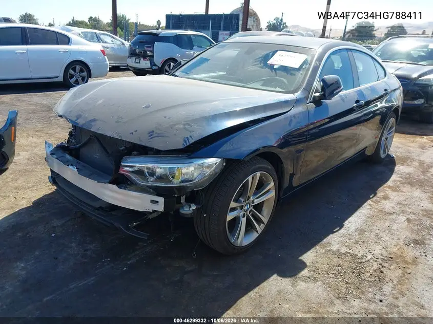 2017 BMW 4ER VIN WBA4F7C34HG788411 — фото 2