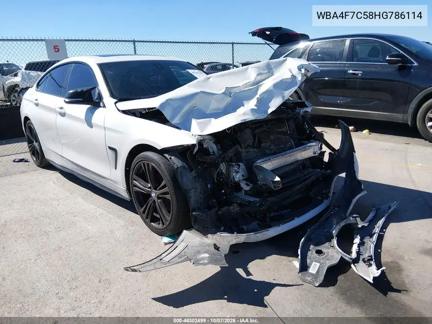 BMW 4ER 2017, VIN WBA4F7C58HG786114