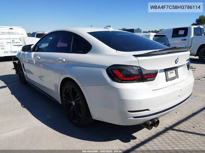 2017 BMW 4ER VIN WBA4F7C58HG786114 — фото 3