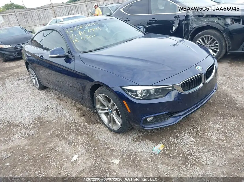 BMW 4ER 2018, VIN WBA4W5C51JAA66945