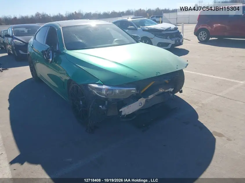 BMW 4ER 2018, VIN WBA4J7C54JBH15304