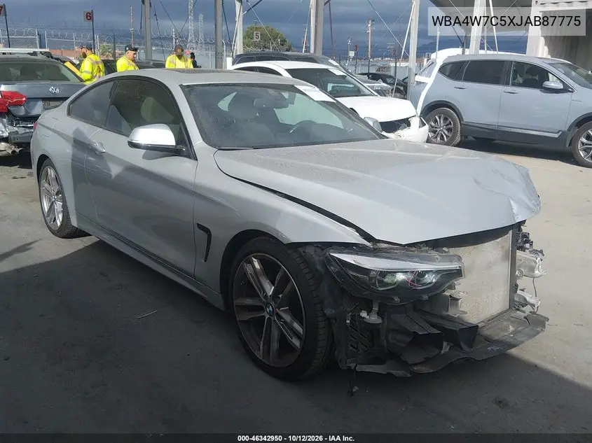 BMW 4ER 2018, VIN WBA4W7C5XJAB87775