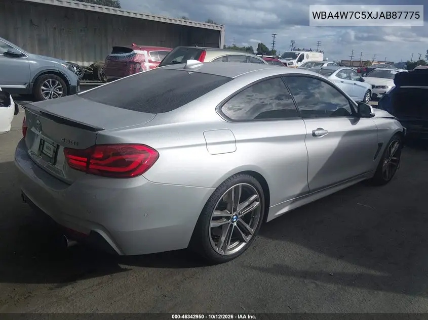 2018 BMW 4ER VIN WBA4W7C5XJAB87775 — фото 4