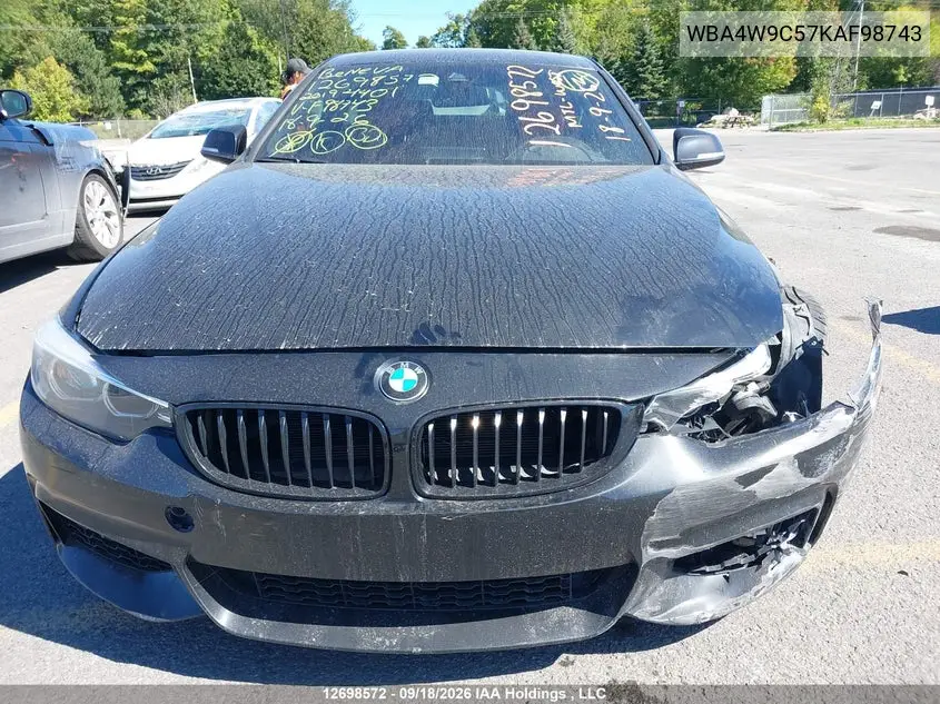 2019 BMW 4ER VIN WBA4W9C57KAF98743 — фото 13