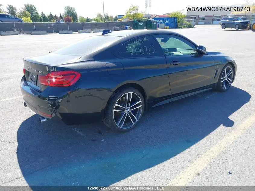 2019 BMW 4ER VIN WBA4W9C57KAF98743 — фото 4
