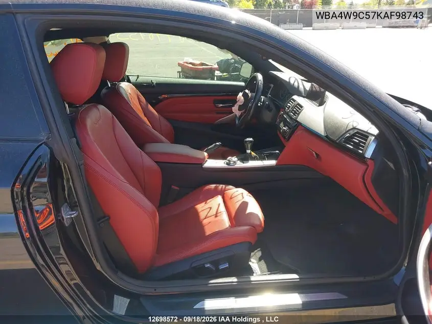 2019 BMW 4ER VIN WBA4W9C57KAF98743 — фото 5