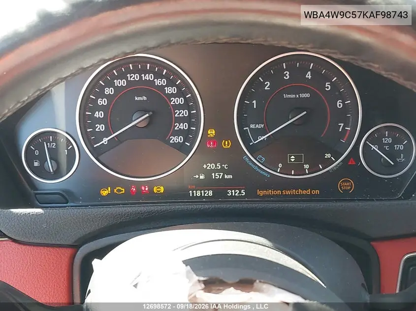 2019 BMW 4ER VIN WBA4W9C57KAF98743 — фото 7