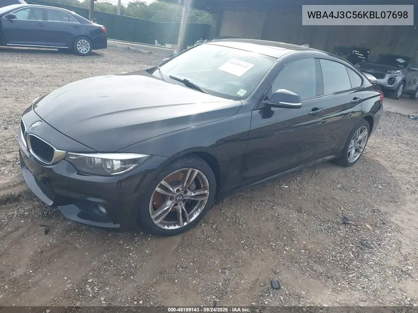 2019 BMW 4ER VIN WBA4J3C56KBL07698 — фото 2