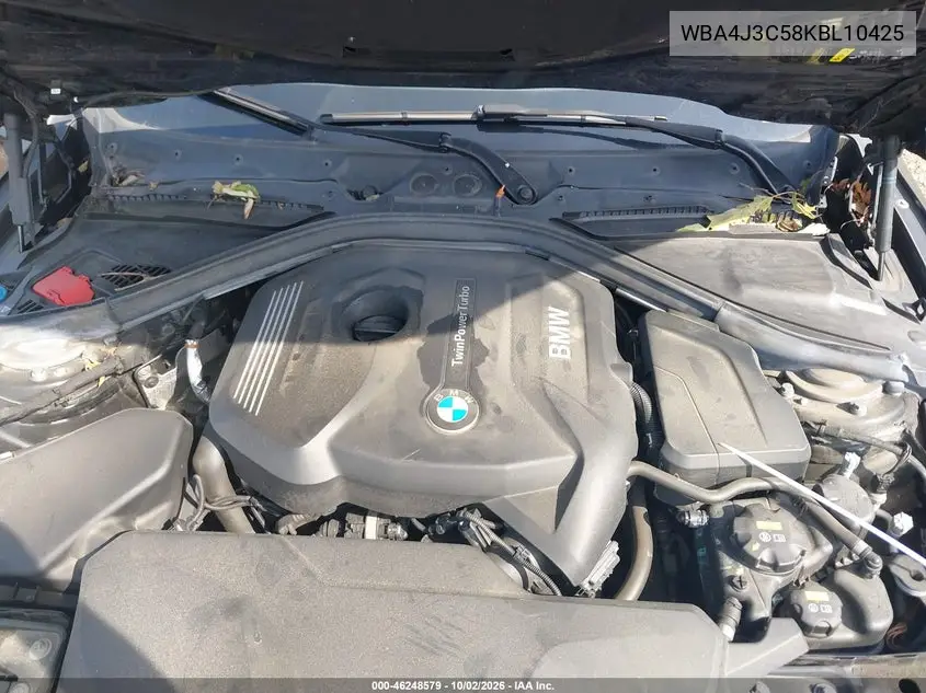 2019 BMW 4ER VIN WBA4J3C58KBL10425 — фото 10