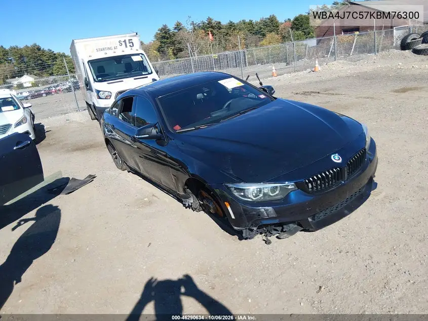 BMW 4ER 2019, VIN WBA4J7C57KBM76300
