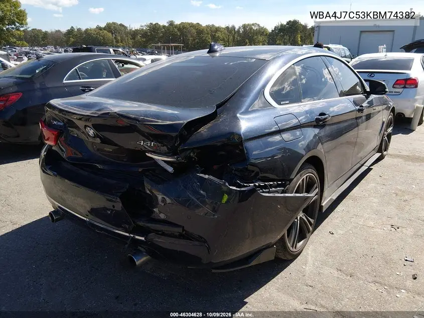 2019 BMW 4ER VIN WBA4J7C53KBM74382 — фото 4