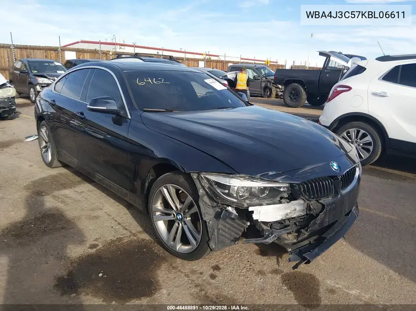 BMW 4ER 2019, VIN WBA4J3C57KBL06611