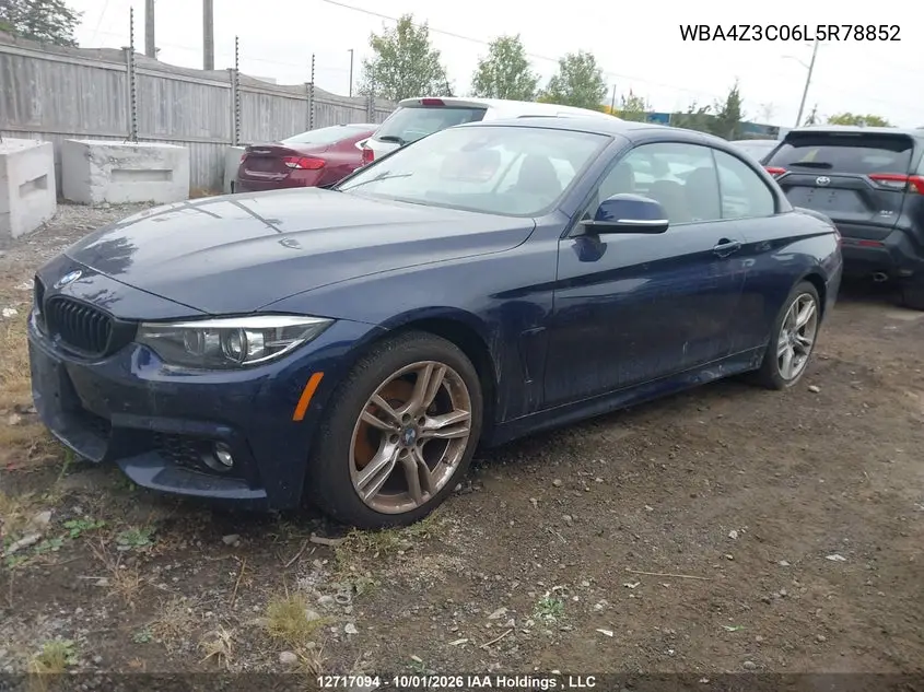 2020 BMW 4ER VIN WBA4Z3C06L5R78852 — фото 2