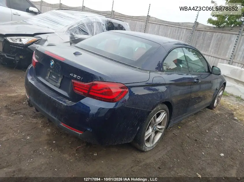 2020 BMW 4ER VIN WBA4Z3C06L5R78852 — фото 4