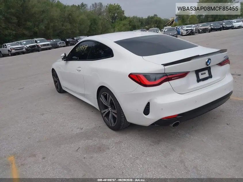 2021 BMW 4ER VIN WBA53AP08MCF85455 — фото 3