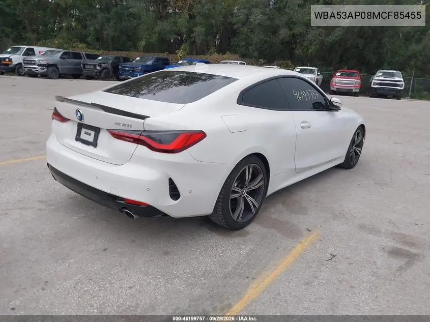 2021 BMW 4ER VIN WBA53AP08MCF85455 — фото 4
