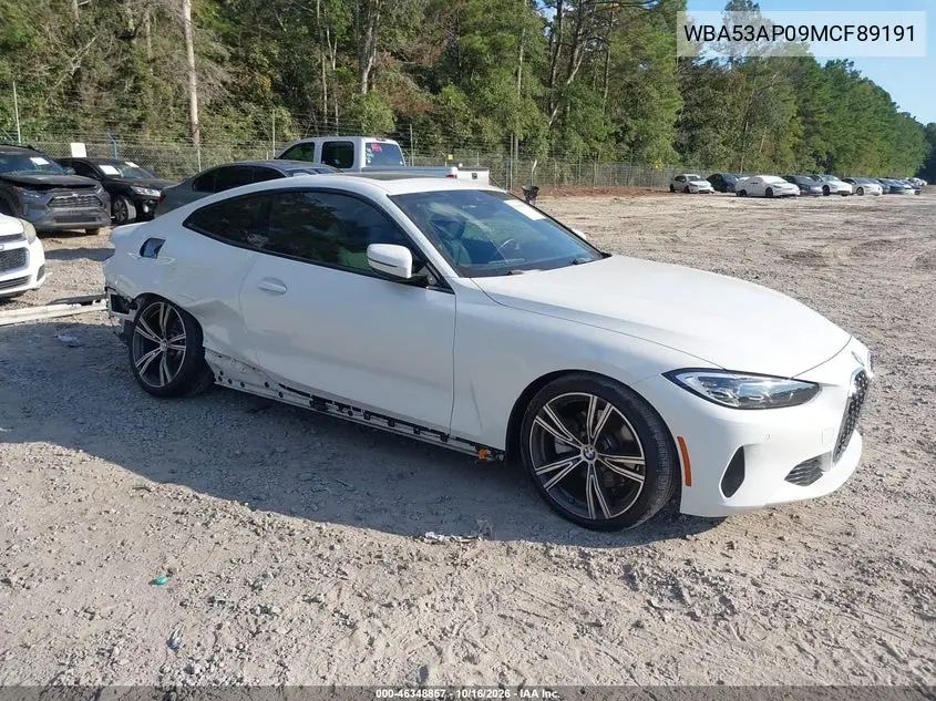 BMW 4ER 2021, VIN WBA53AP09MCF89191