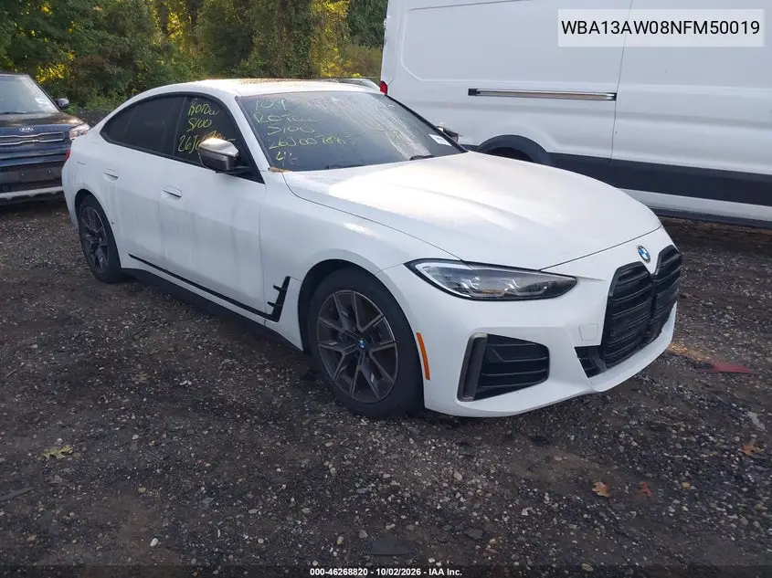 BMW 4ER 2022, VIN WBA13AW08NFM50019