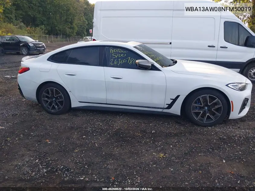 2022 BMW 4ER VIN WBA13AW08NFM50019 — фото 12
