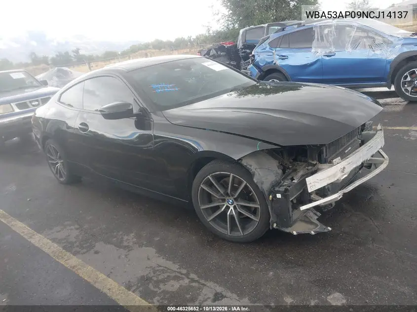 BMW 4ER 2022, VIN WBA53AP09NCJ14137