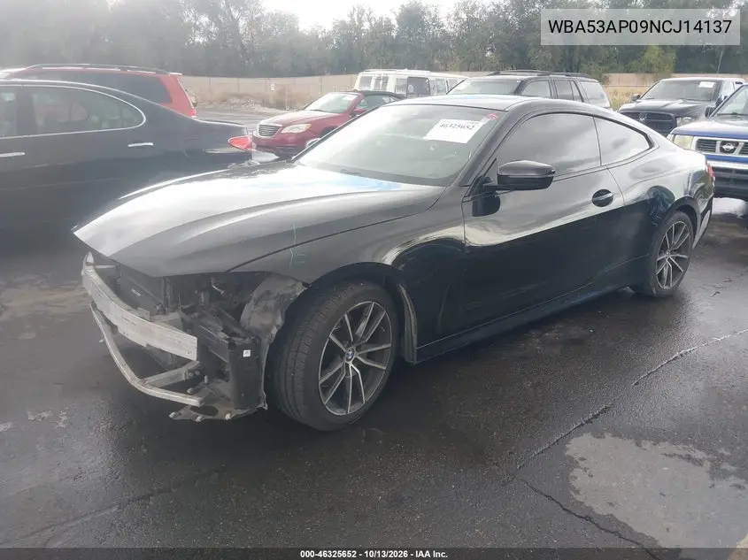 2022 BMW 4ER VIN WBA53AP09NCJ14137 — фото 2