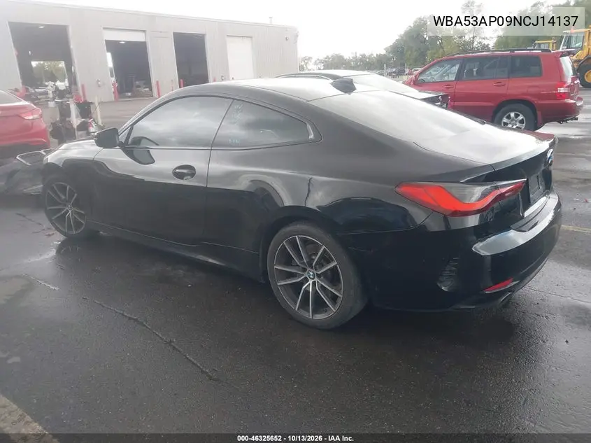 2022 BMW 4ER VIN WBA53AP09NCJ14137 — фото 3