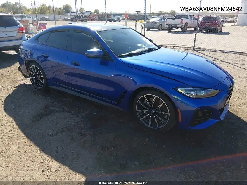 BMW 4ER 2022, VIN WBA63AV08NFM24642