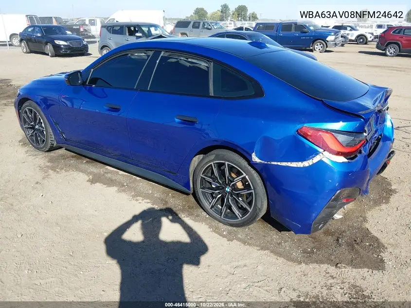2022 BMW 4ER VIN WBA63AV08NFM24642 — фото 3