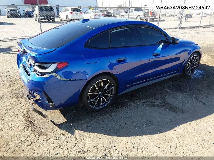2022 BMW 4ER VIN WBA63AV08NFM24642 — фото 4