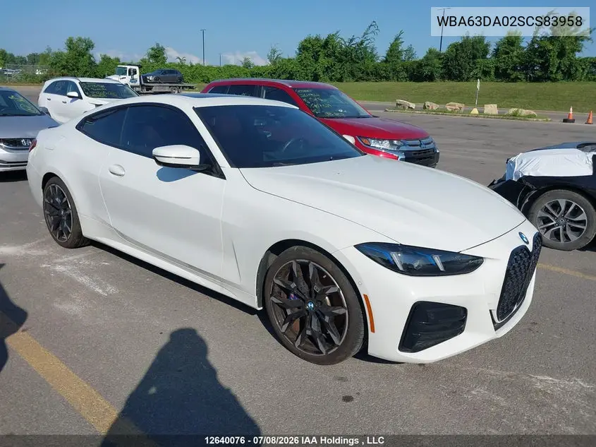 BMW 4ER 2025, VIN WBA63DA02SCS83958