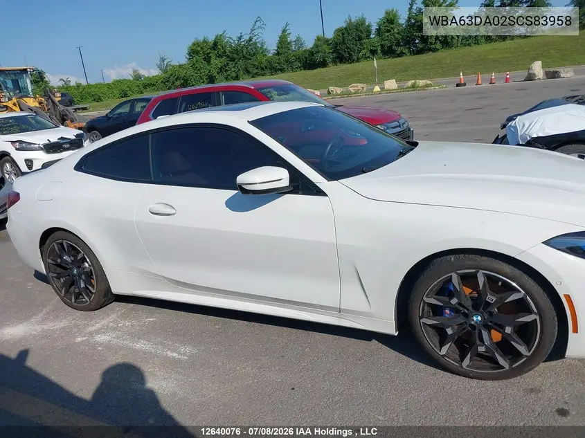 2025 BMW 4ER VIN WBA63DA02SCS83958 — фото 14