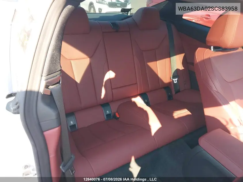 2025 BMW 4ER VIN WBA63DA02SCS83958 — фото 8
