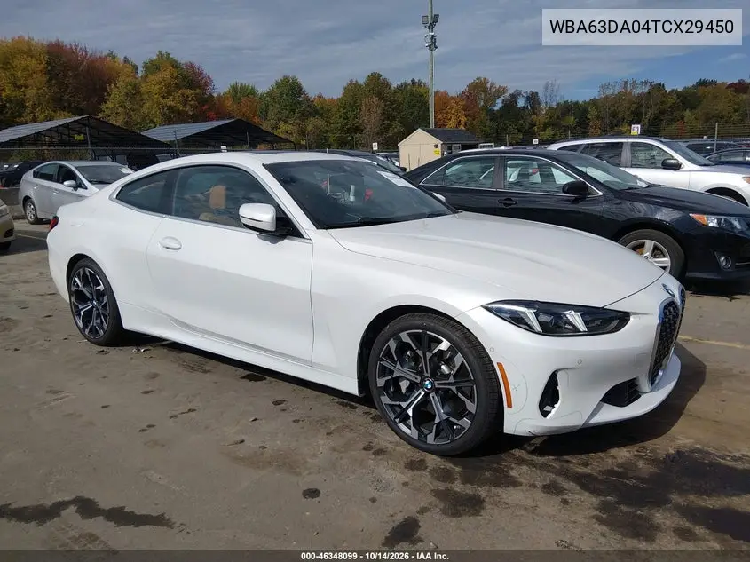 BMW 4ER 2026, VIN WBA63DA04TCX29450