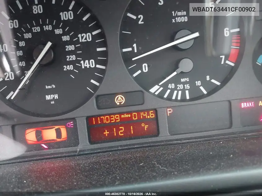 2001 BMW 5ER VIN WBADT63441CF00902 — фото 7