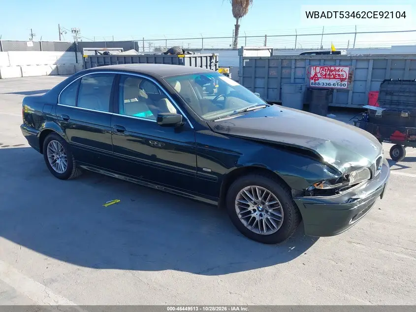 BMW 5ER 2002, VIN WBADT53462CE92104