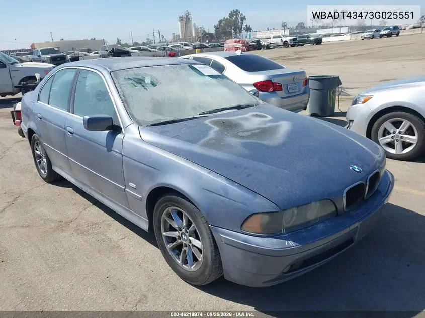 BMW 5ER 2003, VIN WBADT43473G025551