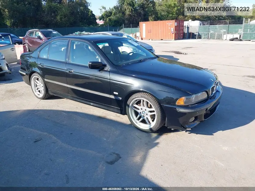 BMW 5ER 2003, VIN WBADN534X3GF71232