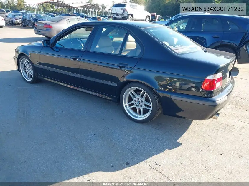 2003 BMW 5ER VIN WBADN534X3GF71232 — фото 3