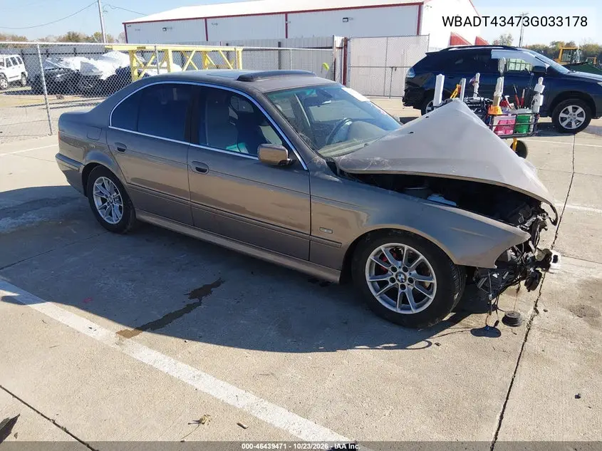 BMW 5ER 2003, VIN WBADT43473G033178