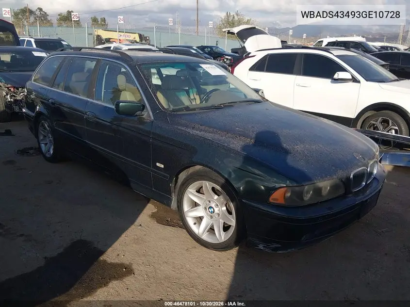 BMW 5ER 2003, VIN WBADS43493GE10728