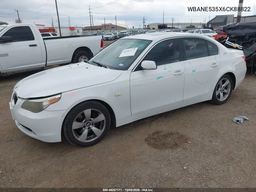 2006 BMW 5ER VIN WBANE535X6CK88822 — фото 2