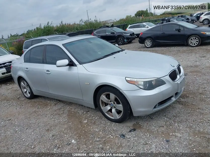 BMW 5ER 2007, VIN WBANF33597CW69743