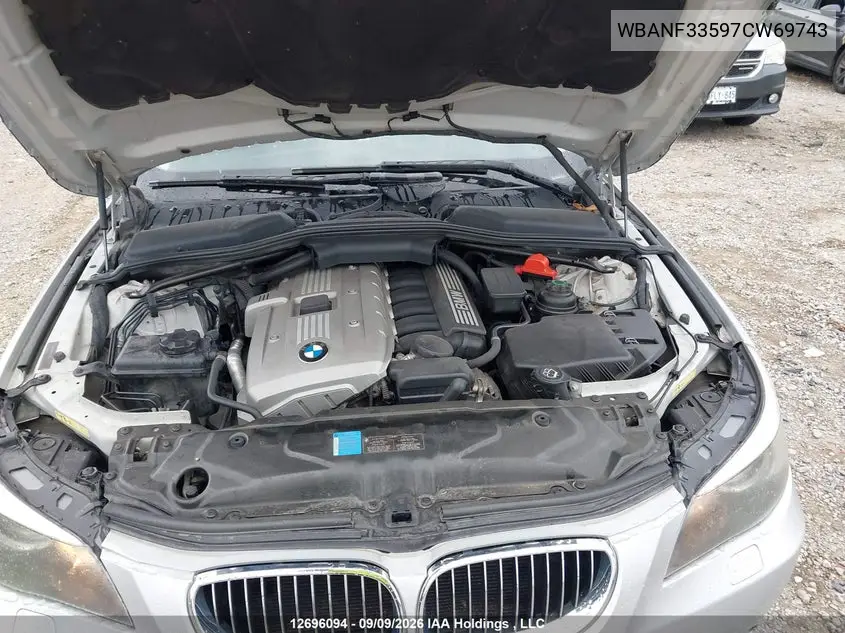 2007 BMW 5ER VIN WBANF33597CW69743 — фото 10