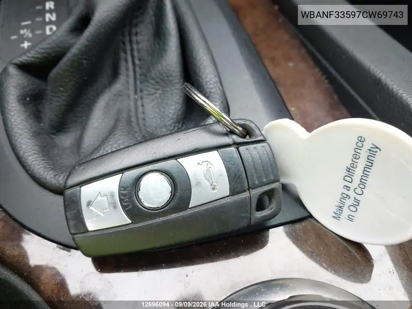 2007 BMW 5ER VIN WBANF33597CW69743 — фото 11