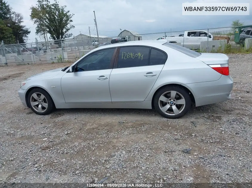 2007 BMW 5ER VIN WBANF33597CW69743 — фото 14