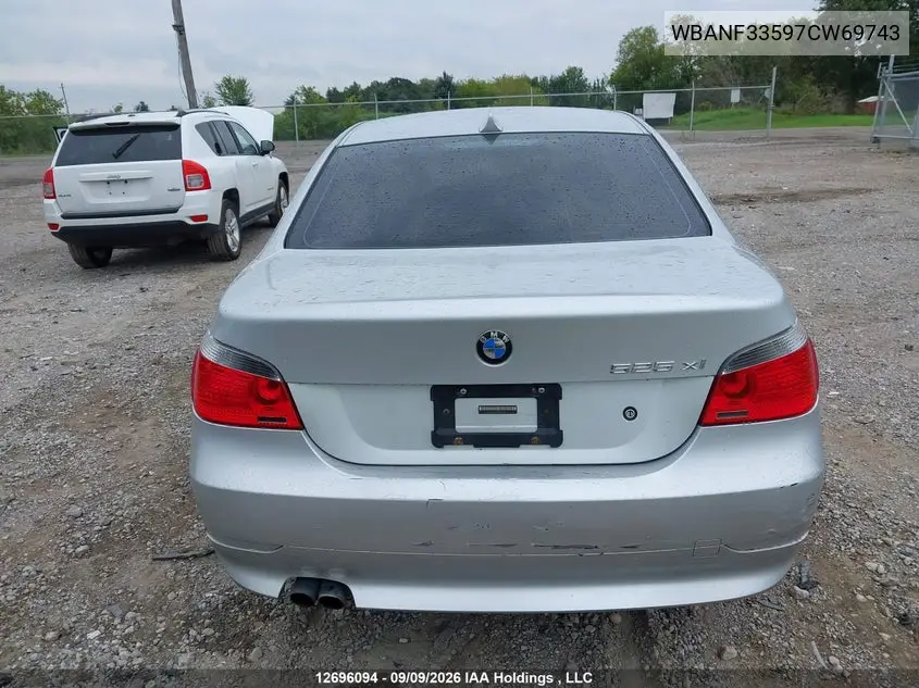2007 BMW 5ER VIN WBANF33597CW69743 — фото 16
